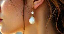 chic pearl drop earrings