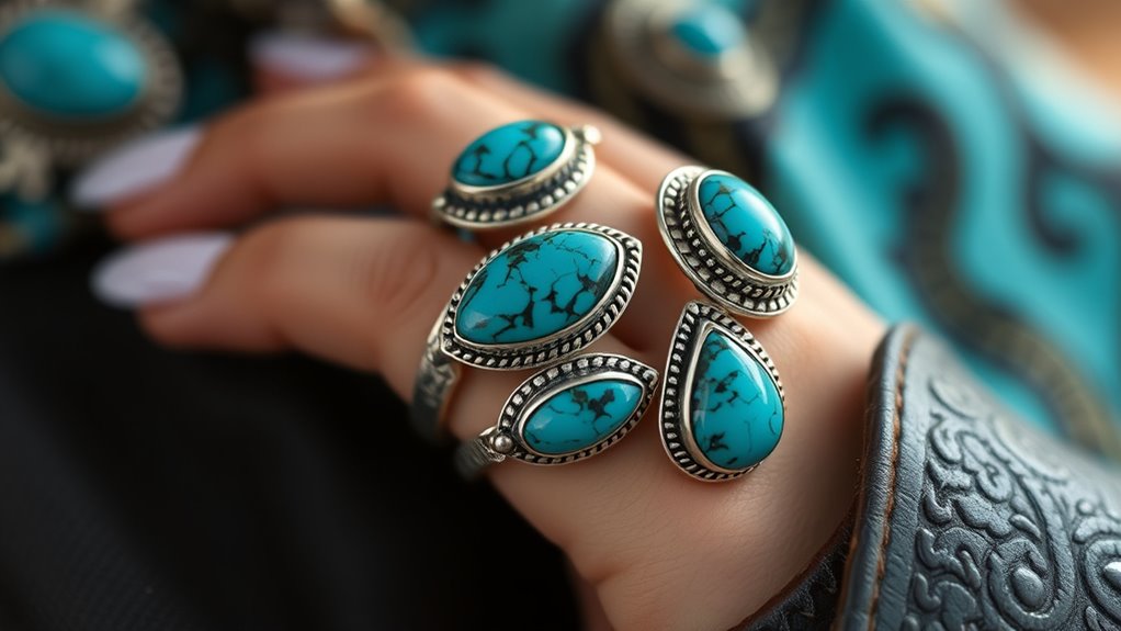 choosing authentic boho turquoise rings