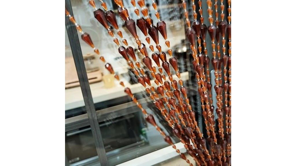 coffee colored beaded doorway