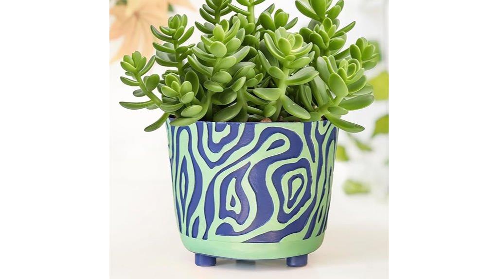 colorful 5 inch modern planter