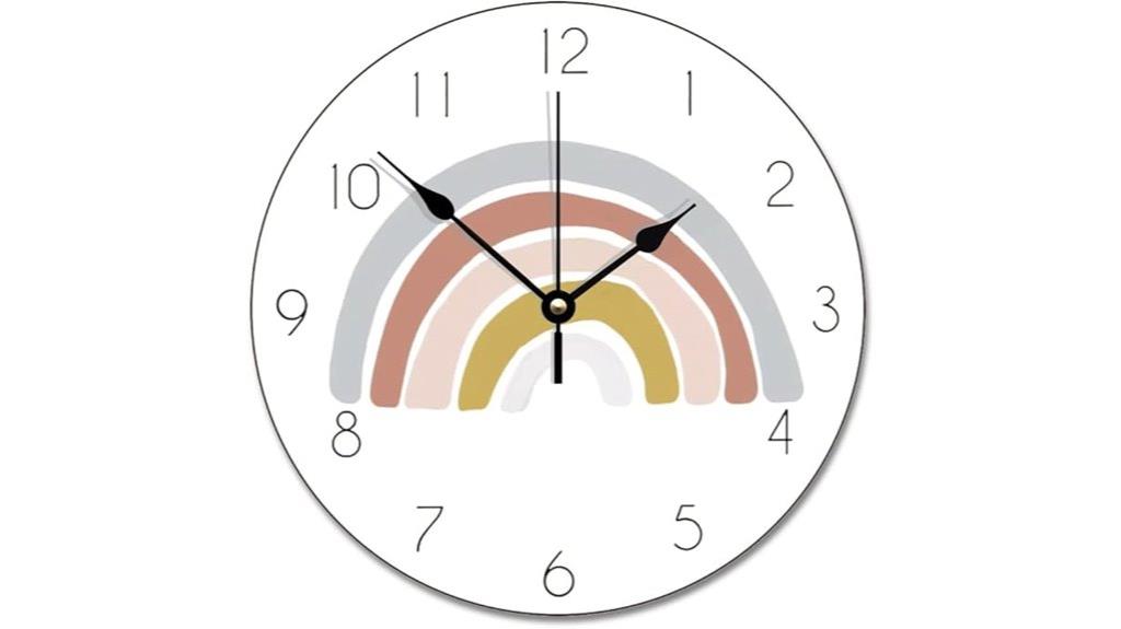 colorful boho wall clock