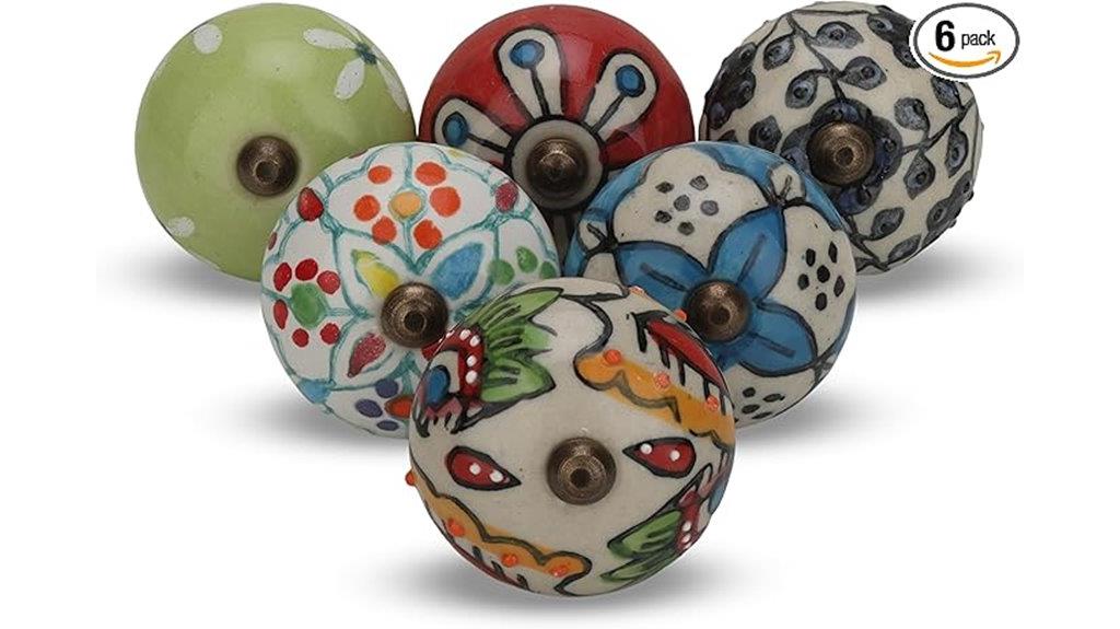 colorful ceramic drawer knobs