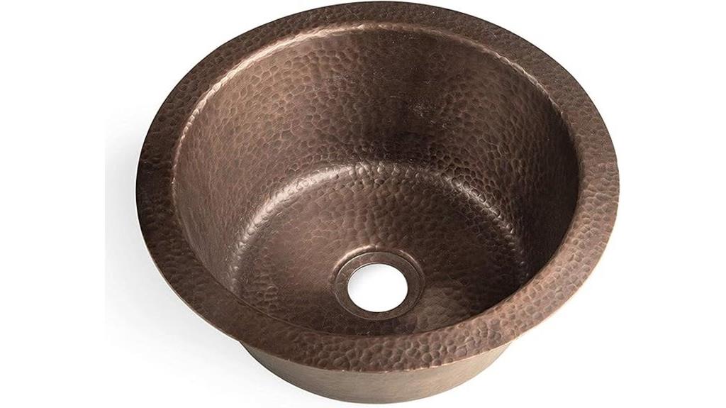 copper essex drop in sink