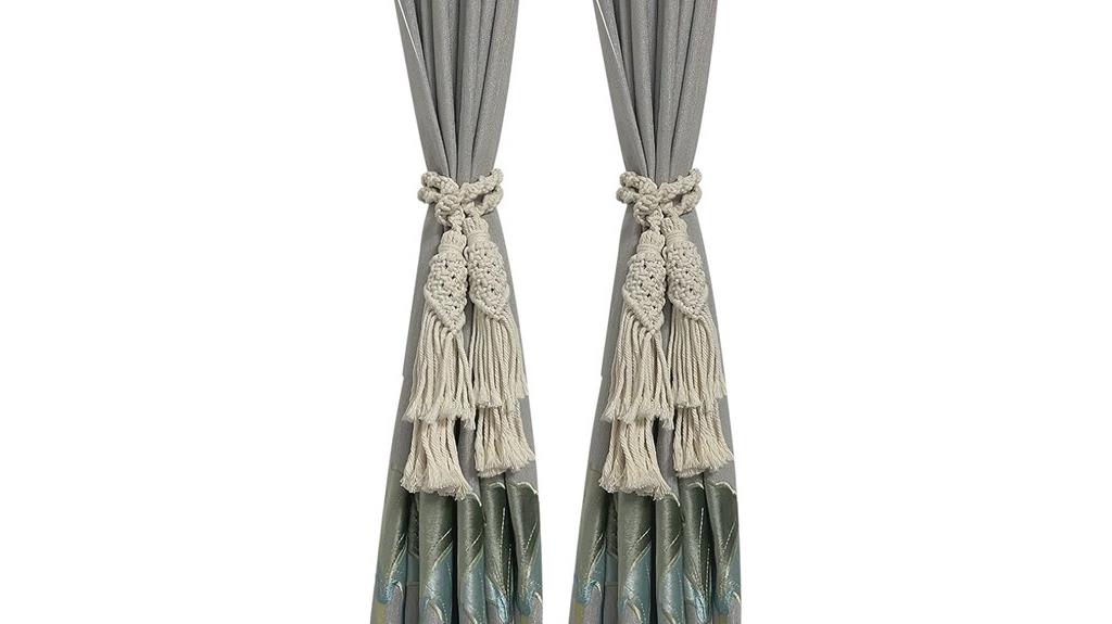 cotton tassel curtain tiebacks
