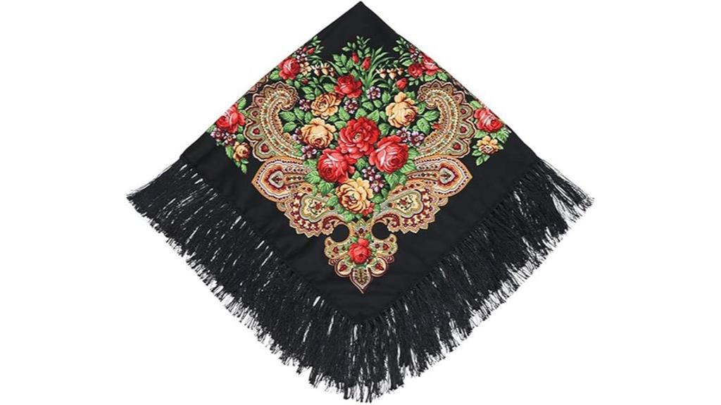 cotton tassel square wrap