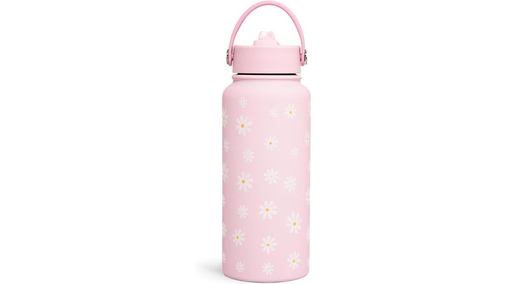 daisy designed 32oz water bottle