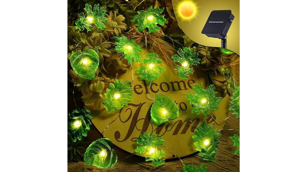 decorative outdoor leaf solar lights