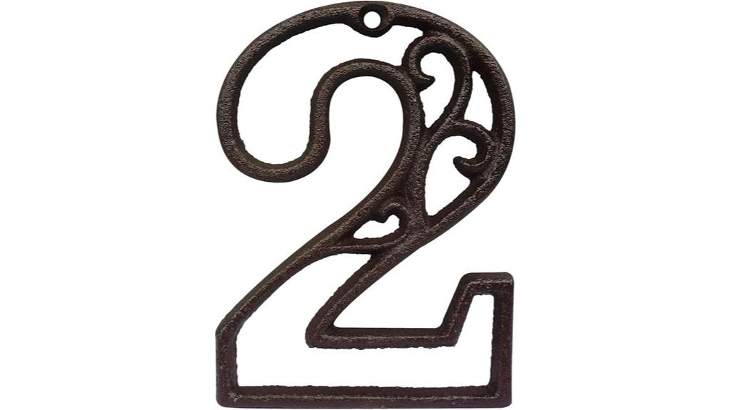 decorative two number house sign