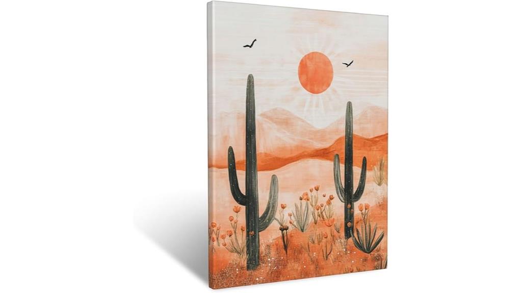 desert cactus boho canvas