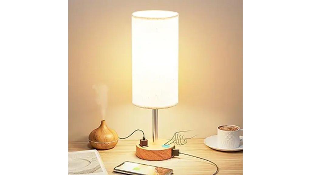 dimmable touch bedside lamp