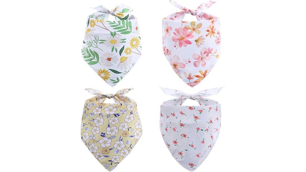 dog and cat bandana set