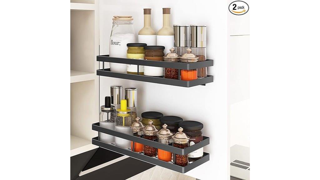 dual wall mount spice racks