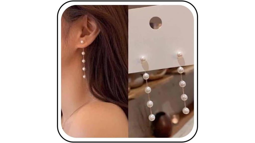 elegant boho pearl earrings