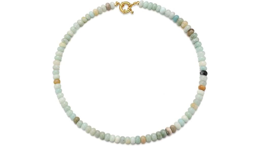 elegant gemstone beaded necklace