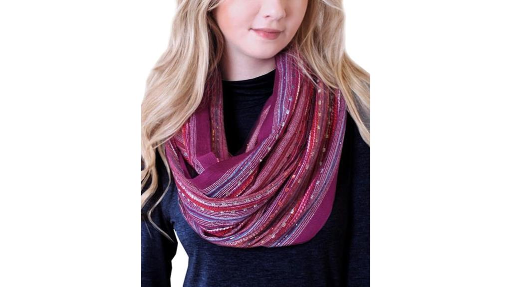 elegant shimmering infinity scarf