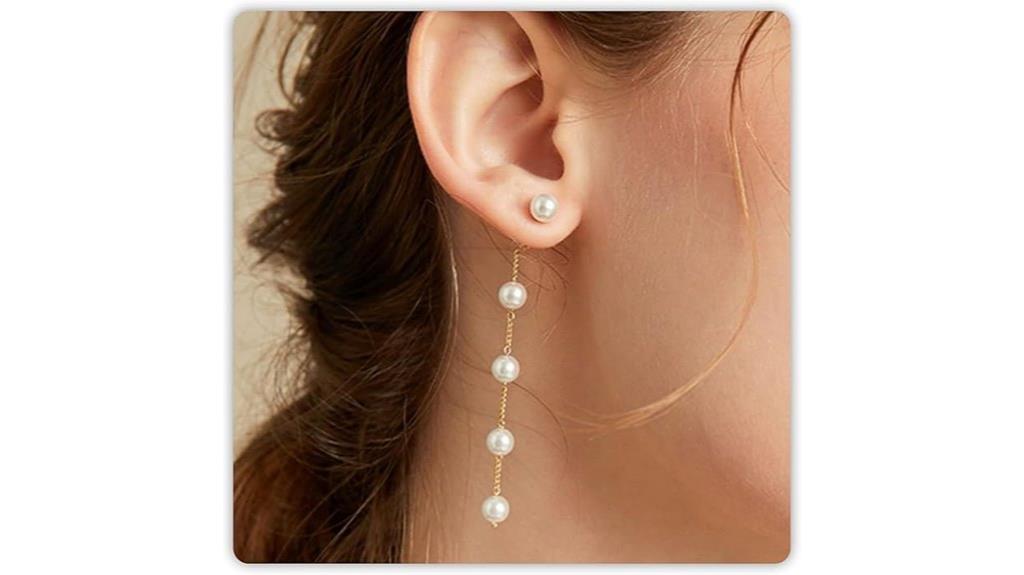 elegant women s pearl earrings