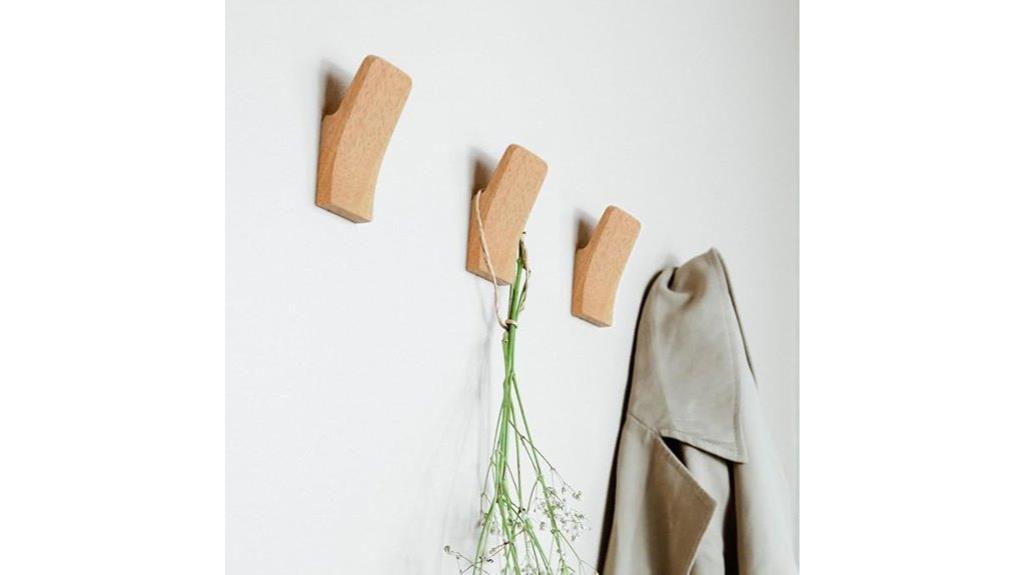 elegant wooden hook set