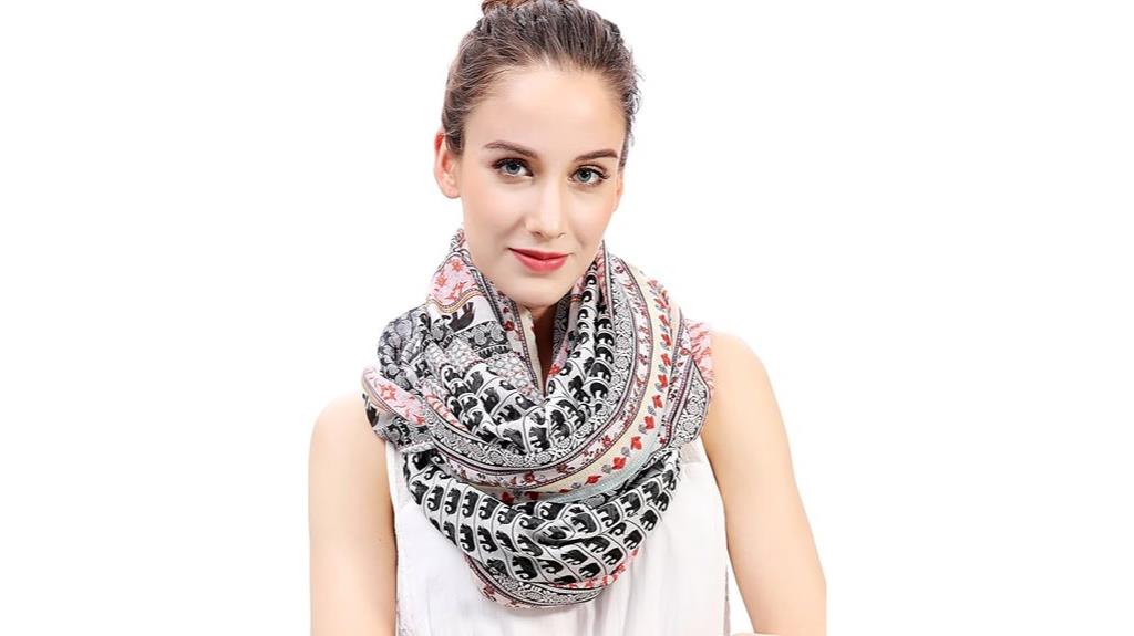 elephant boho infinity scarf