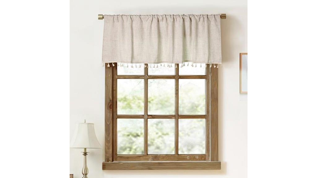 faux linen tassel valances