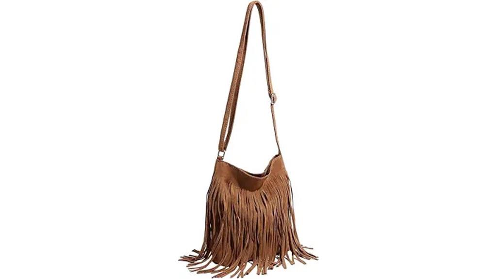 faux suede crossbody bag