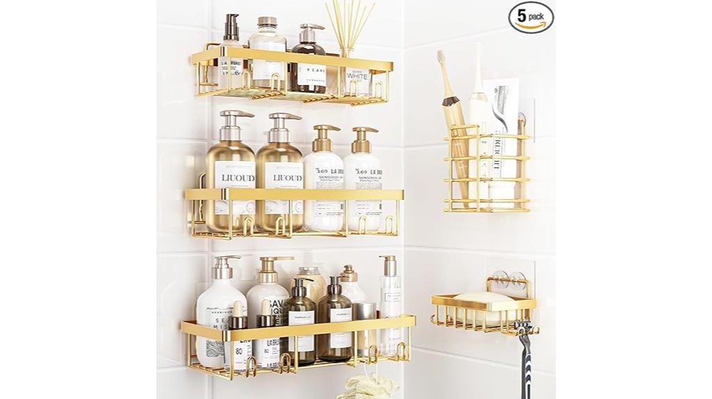 five shower caddy pack