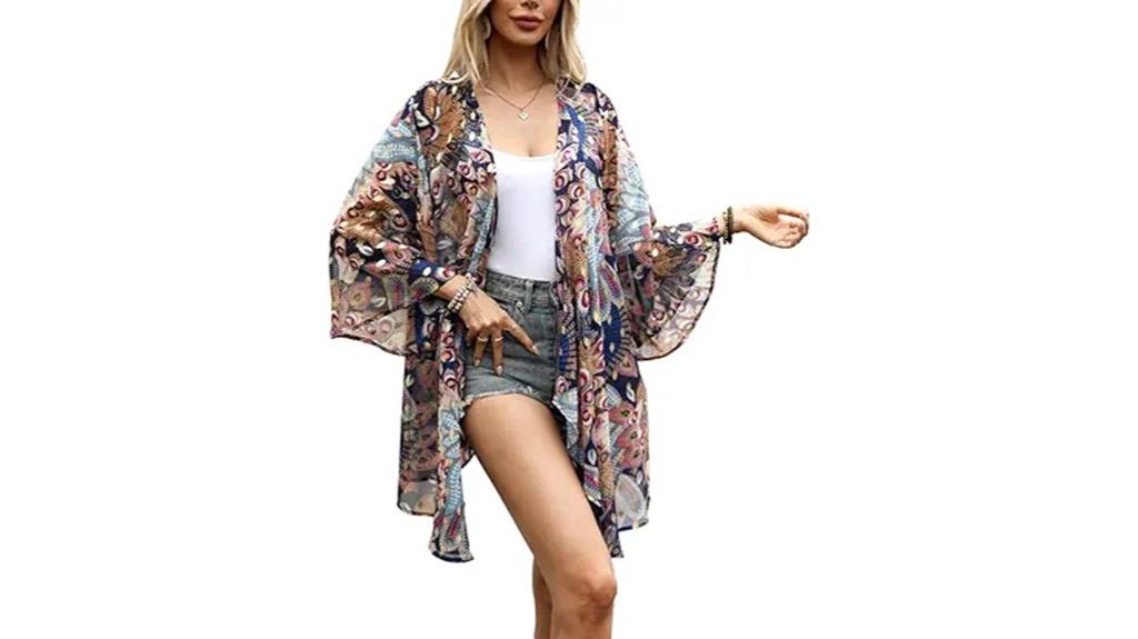 floral chiffon kimono