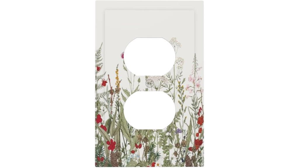 floral decorative outlet cover