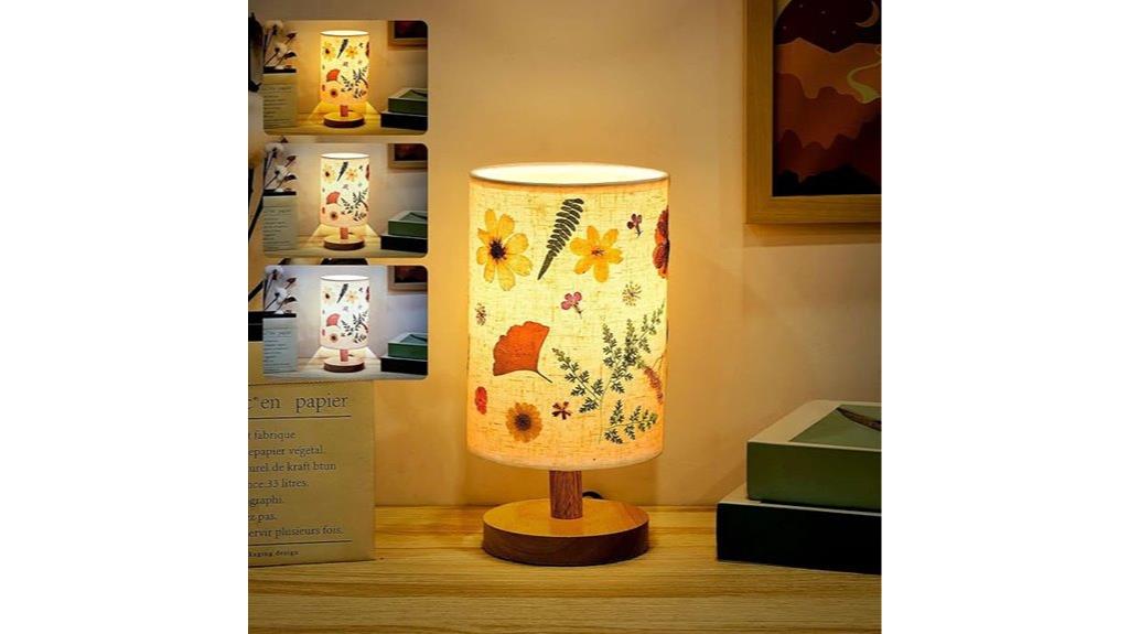 floral desk lamp decor