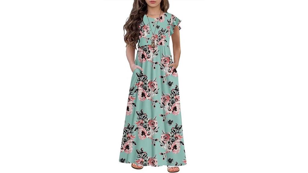 floral maxi dress pockets