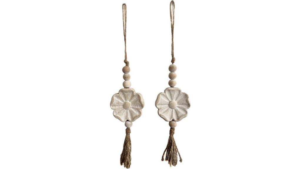 floral tassels with beads