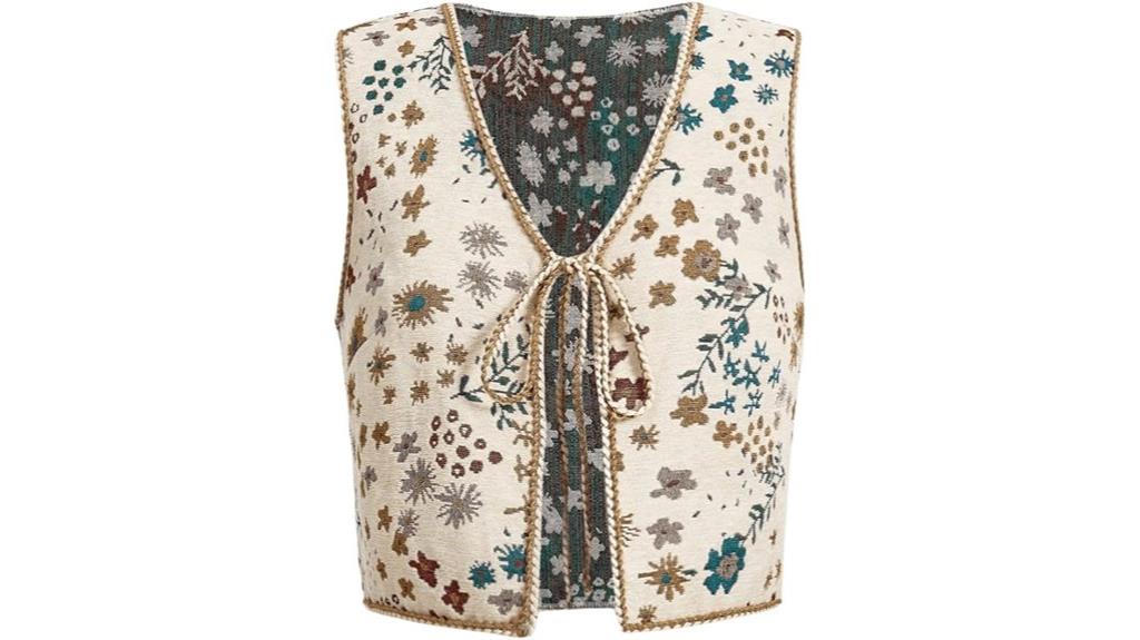 floral v neck boho top