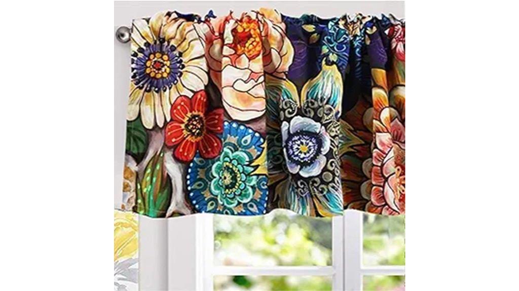 floral window valance size