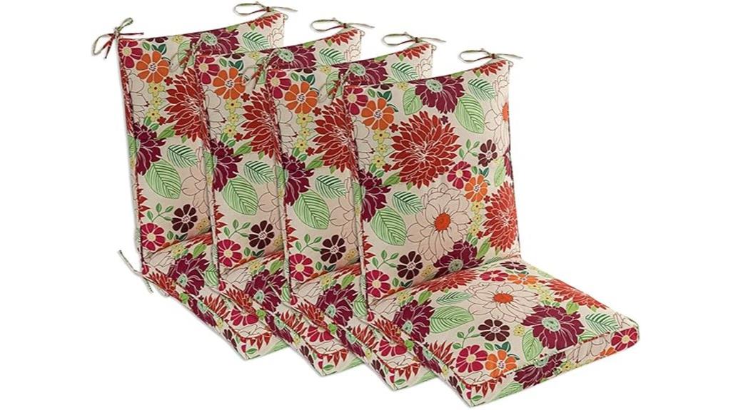 four cushions for outdoor dining