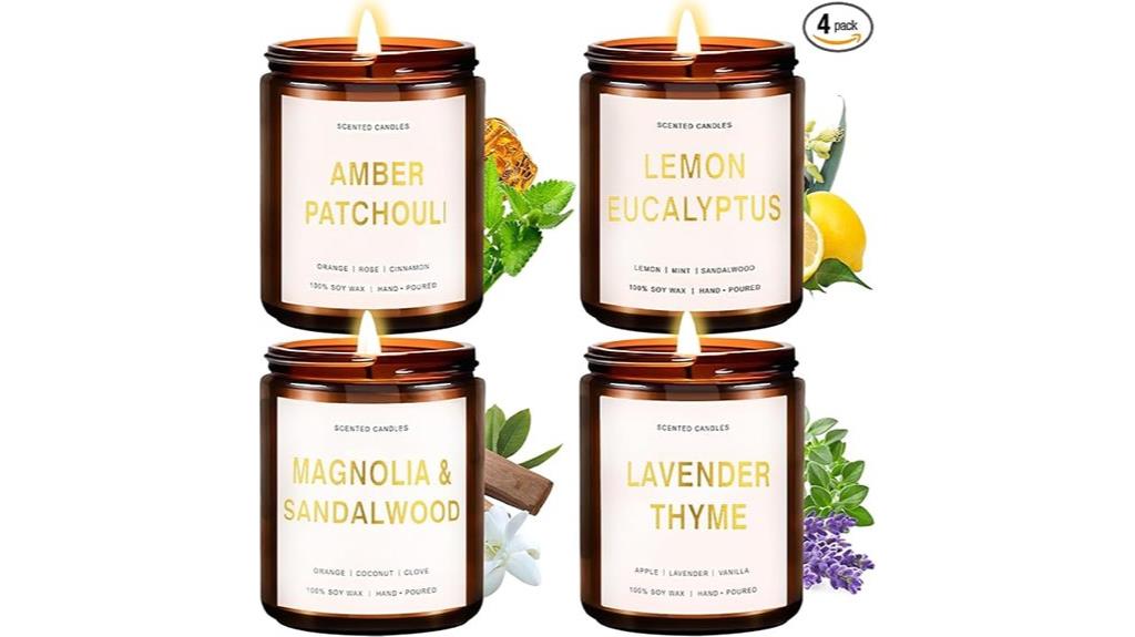 four pack scented candles