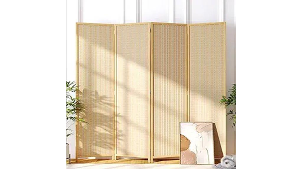 four panel folding privacy divider
