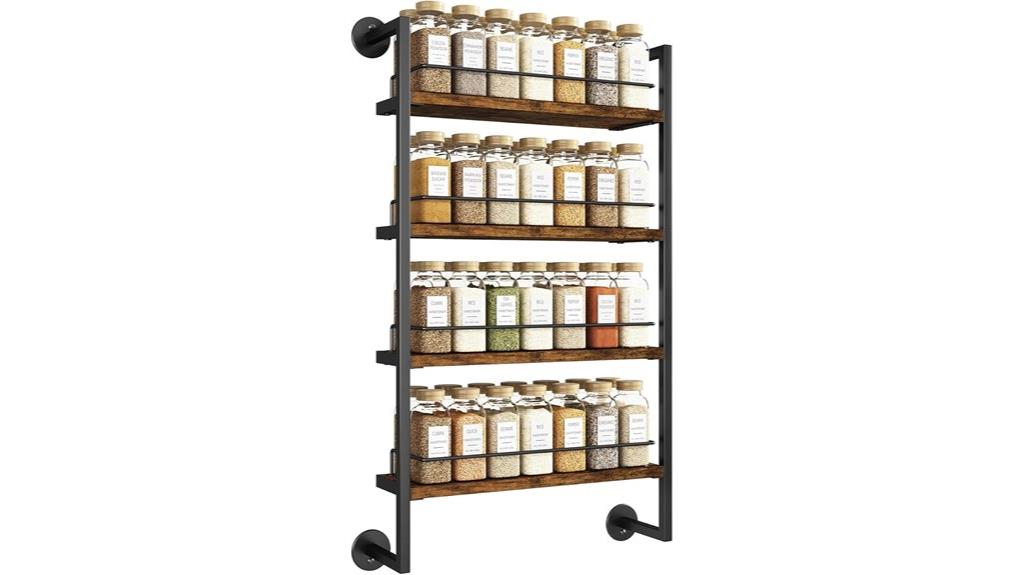 four tier wall spice rack