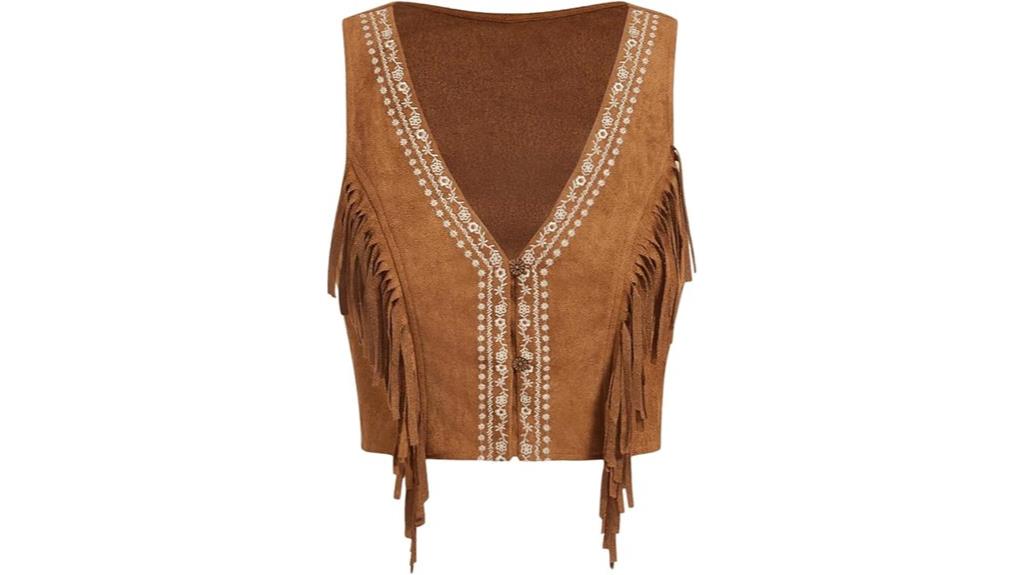 fringe embroidered crop jacket