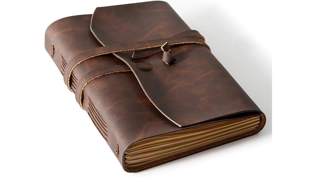 genuine brown leather journal