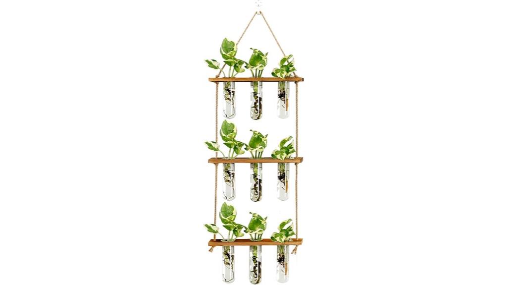 glass test tube wall planter