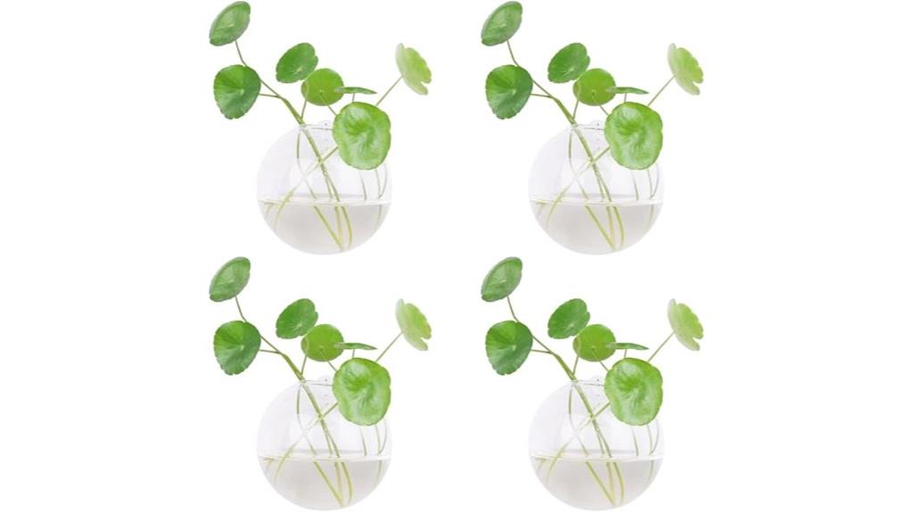 glass wall planter set