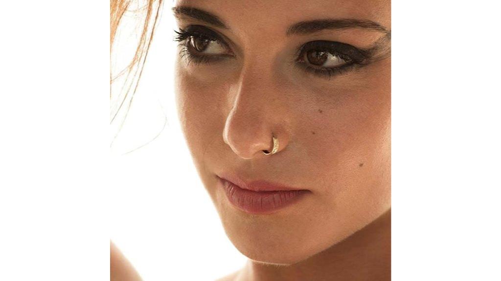 gold boho nose jewelry
