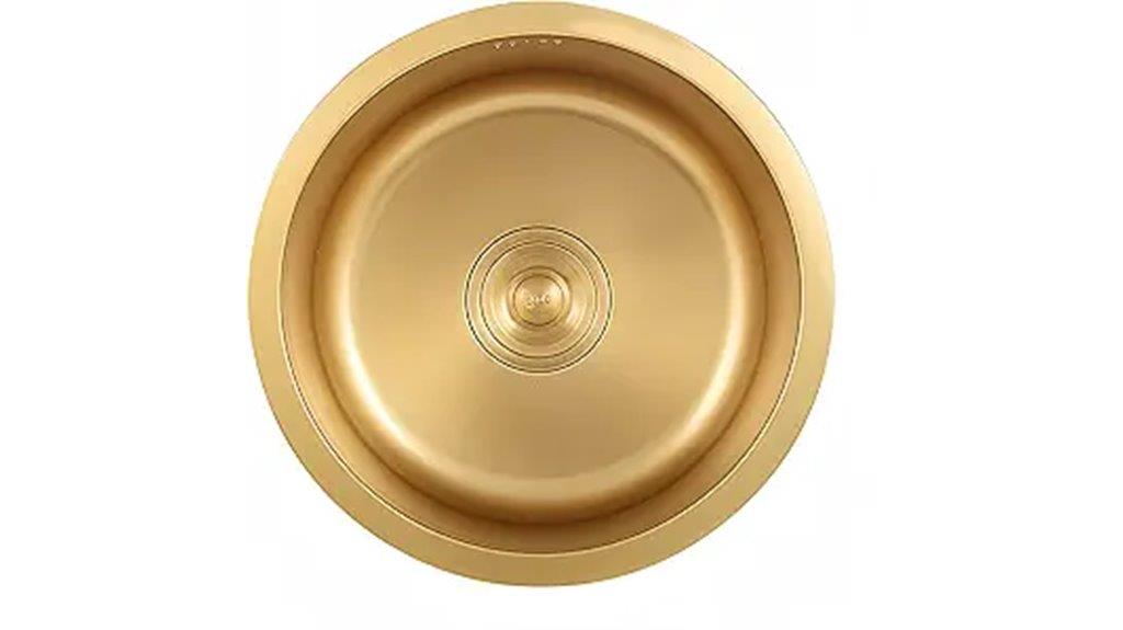 gold round rv sink