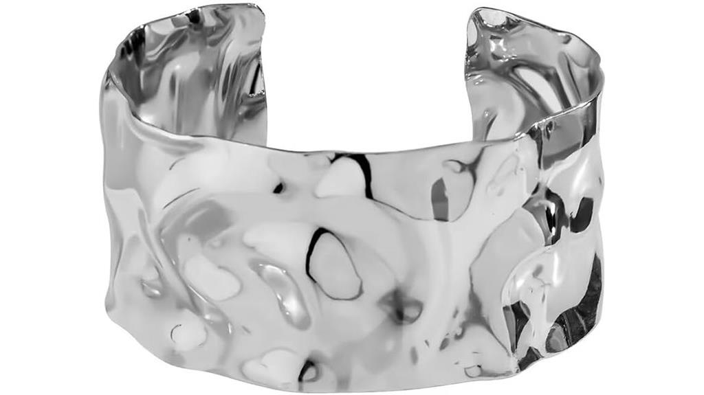 gold silver chunky cuff