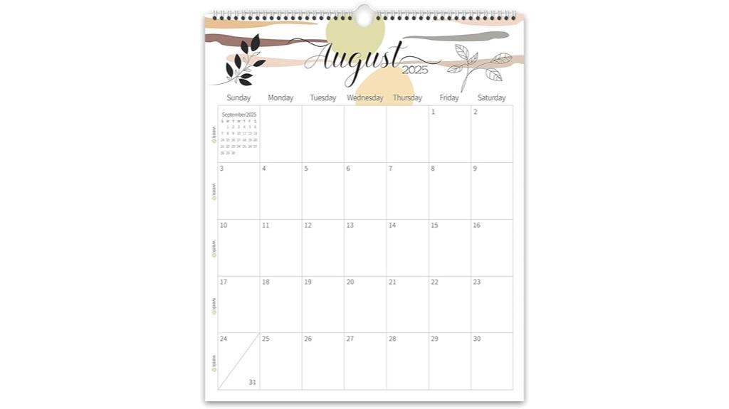 guasslee 2025 wall calendar