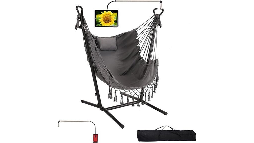hammock stand phone included