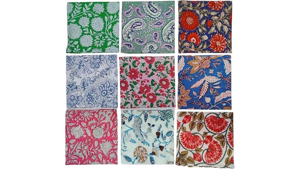 hand block print cotton napkins