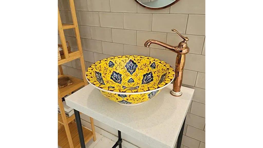 hand painted moroccan sink