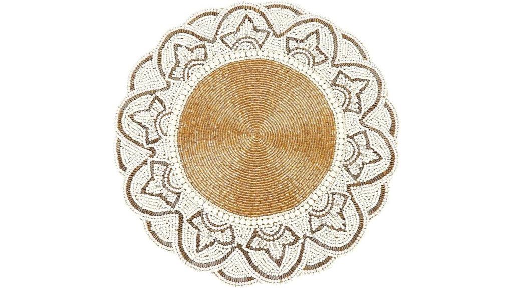 handcrafted beaded charger