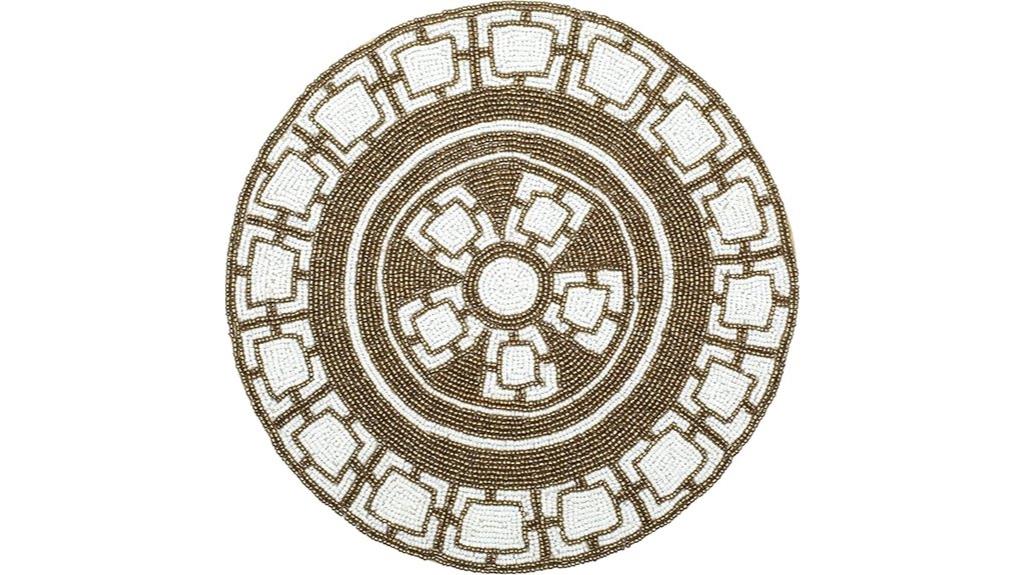handmade beaded placemat set