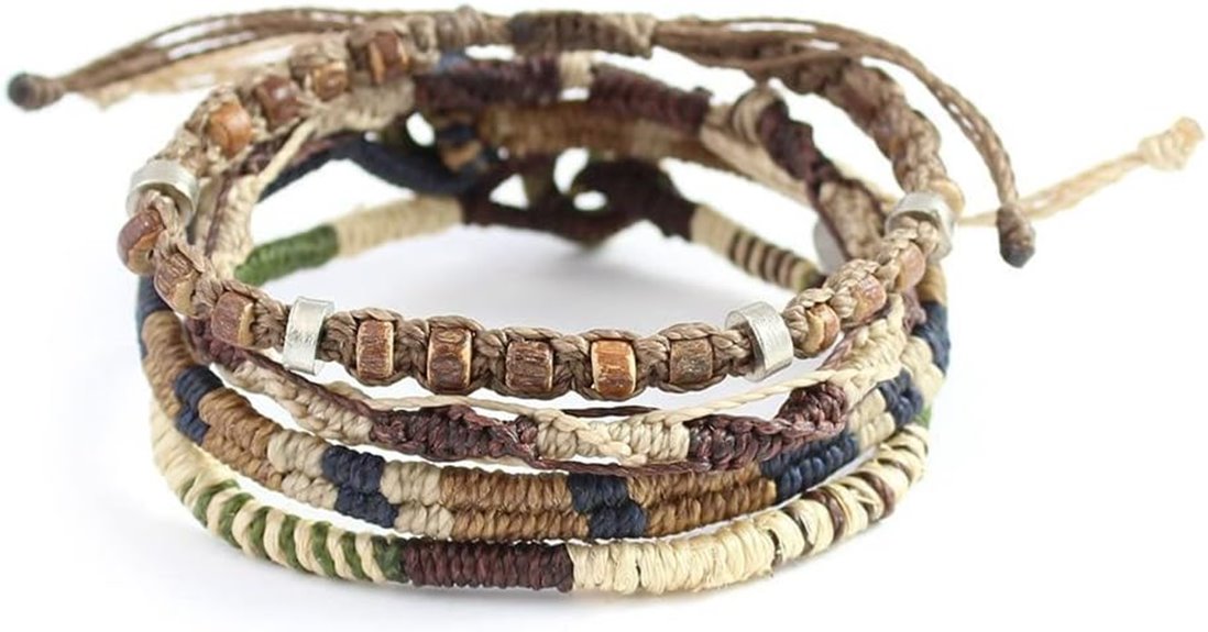 handmade earth charm bracelet